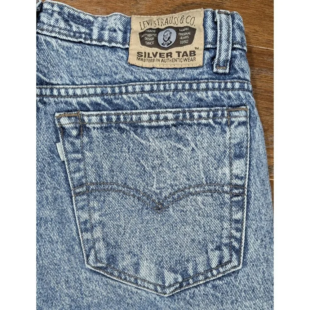 Levis Silver Tab 512 Acid Wash Jeans Men 34x34 (Actual 30x33) Vintage‎ 90's